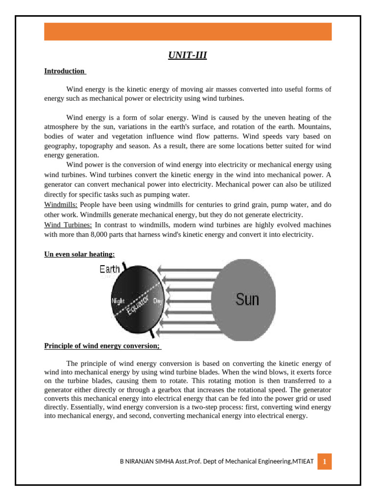 Unit 3 | PDF | Wind Turbine | Turbine