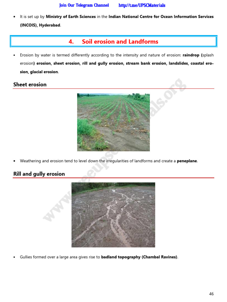 Erosion Types and Fluvial Landforms | PDF | Erosion | Drainage Basin