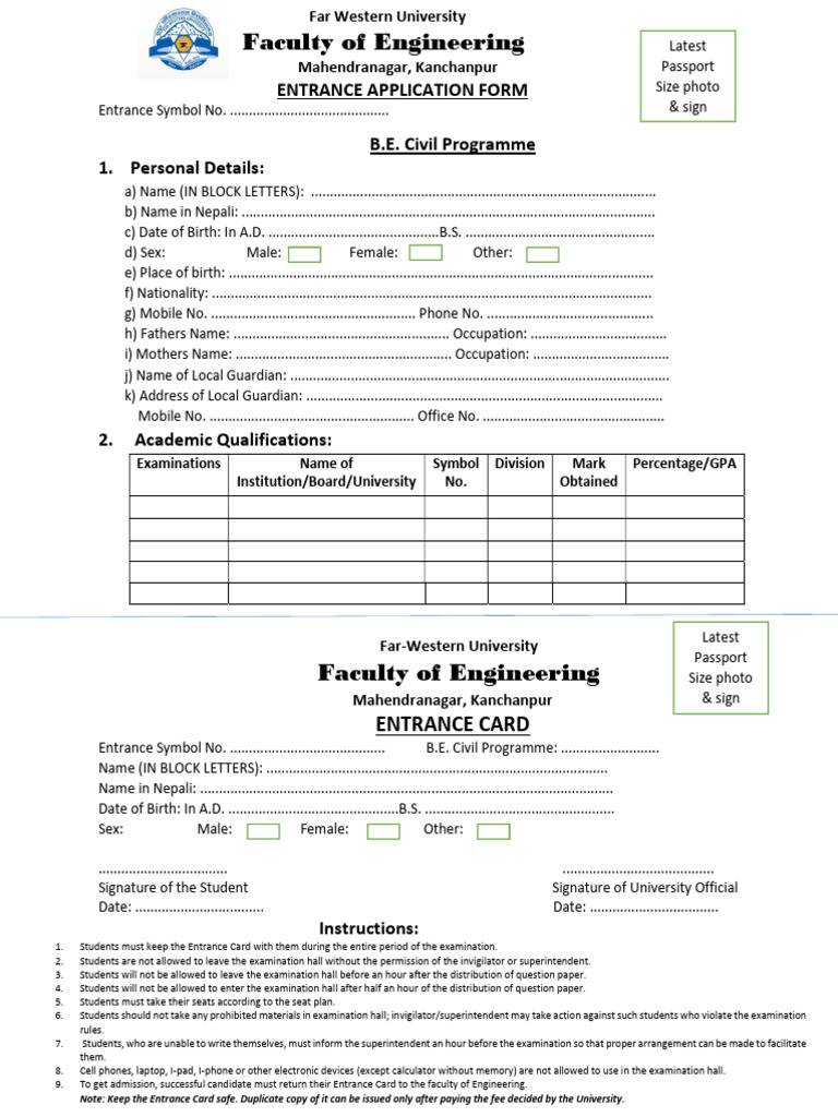 1535009466-Entrance Form | PDF