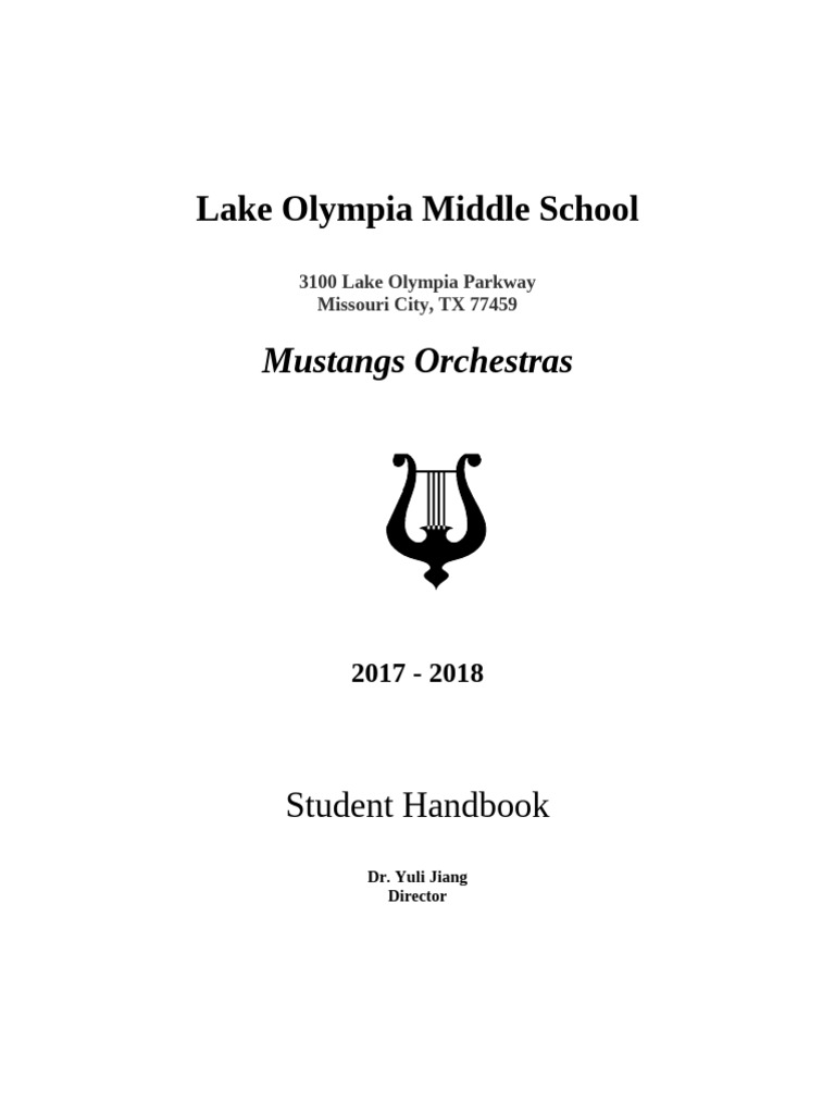 LOMS Orchestra Student Handbook 2017-2018 | PDF | Cello | Double Bass