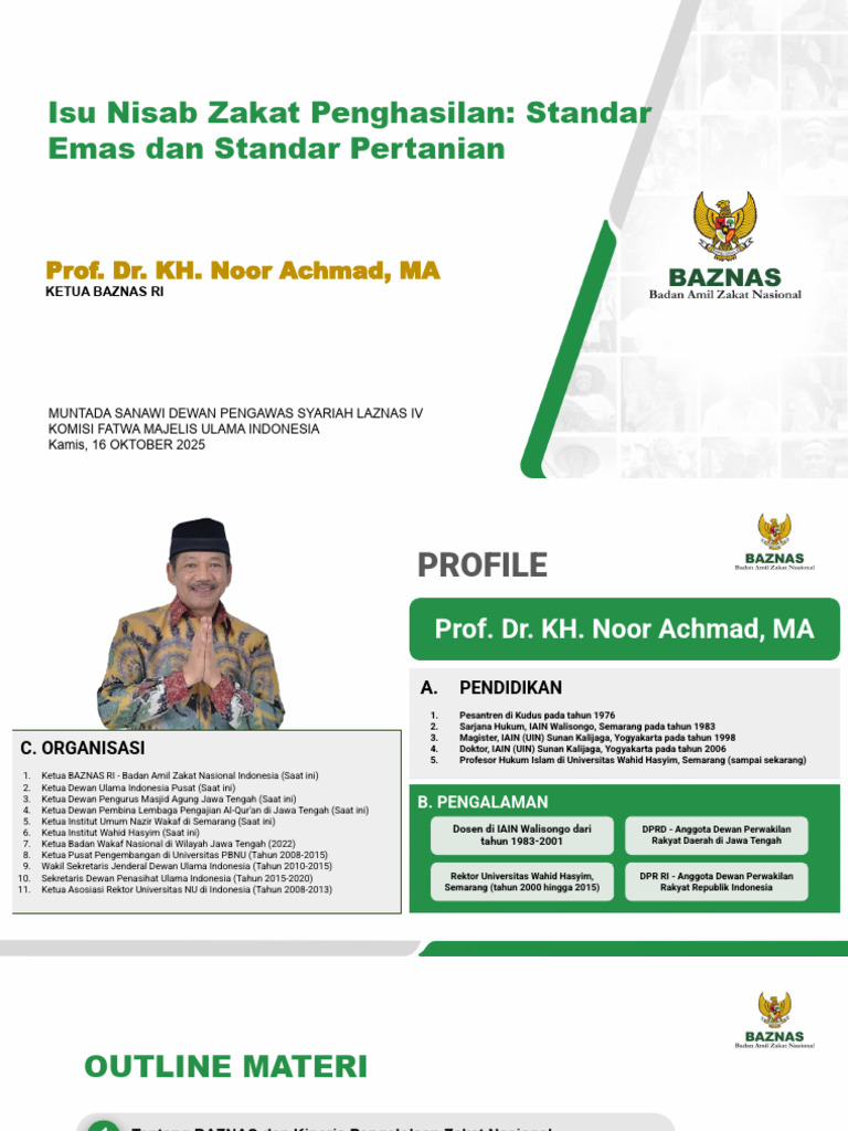 Nisab Zakat Penghasilan: Emas vs Pertanian | PDF