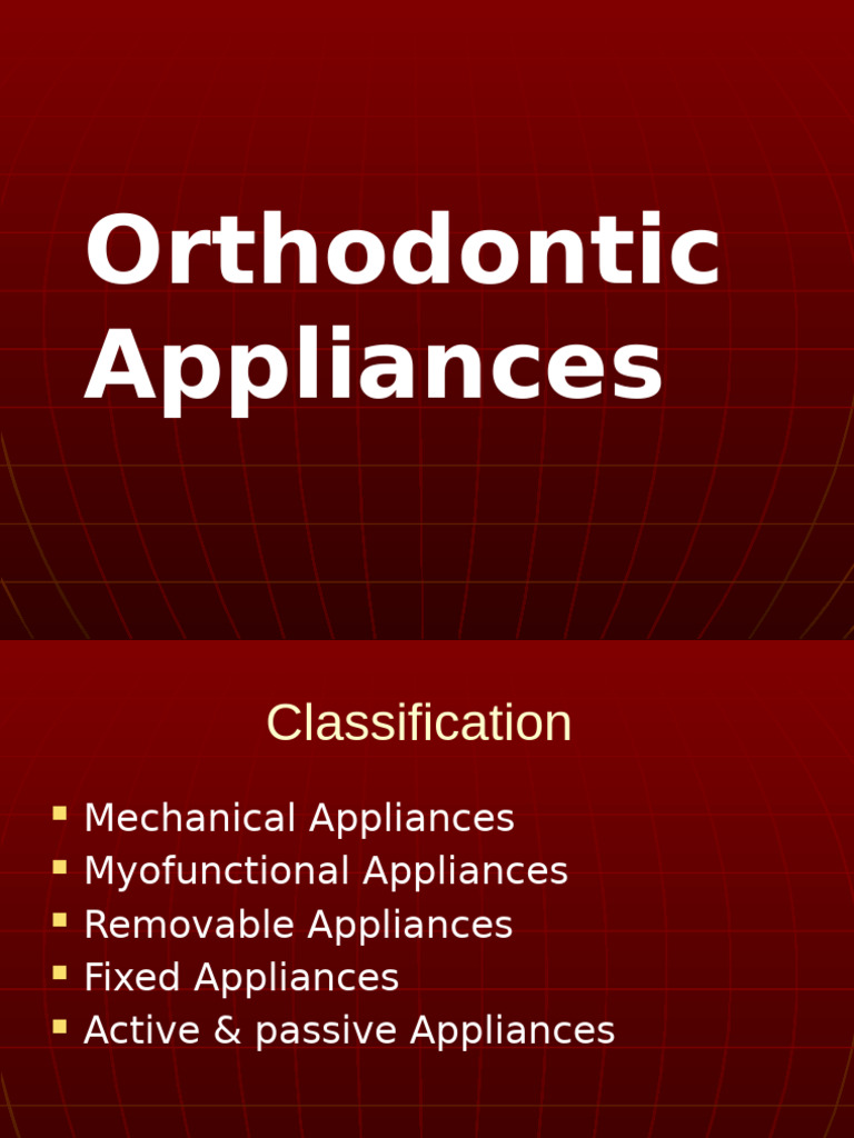 Overview of Removable Orthodontic Appliances | PDF | Orthodontics | Tooth