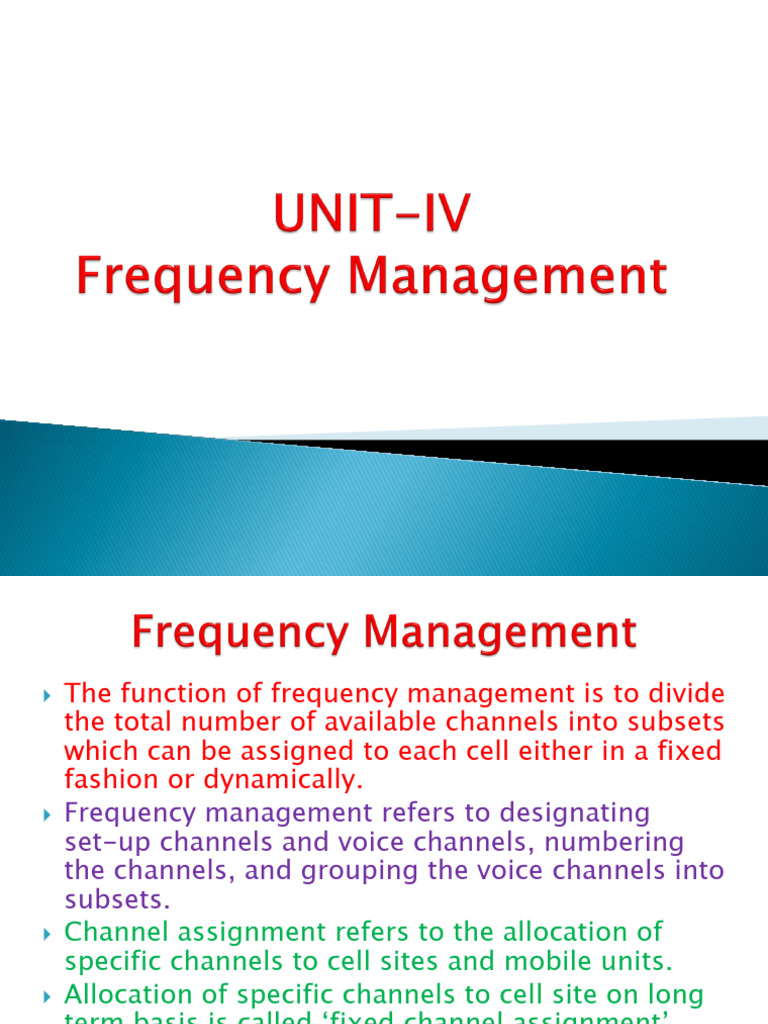 Frequency Management in Cellular Systems | PDF | Cellular Network ...