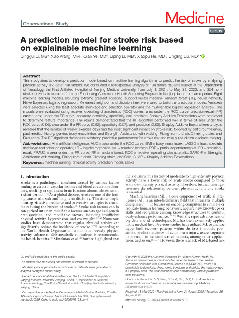 Stroke Risk Prediction via Machine Learning | PDF | Receiver Operating ...