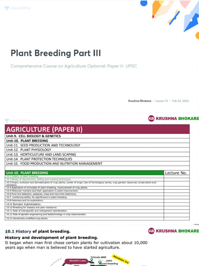 Plant Breeding Part III No Anno 1758427286422 | PDF