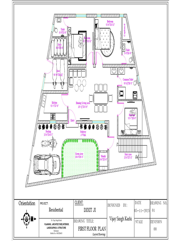 First Floor Residential Layout Plan | PDF