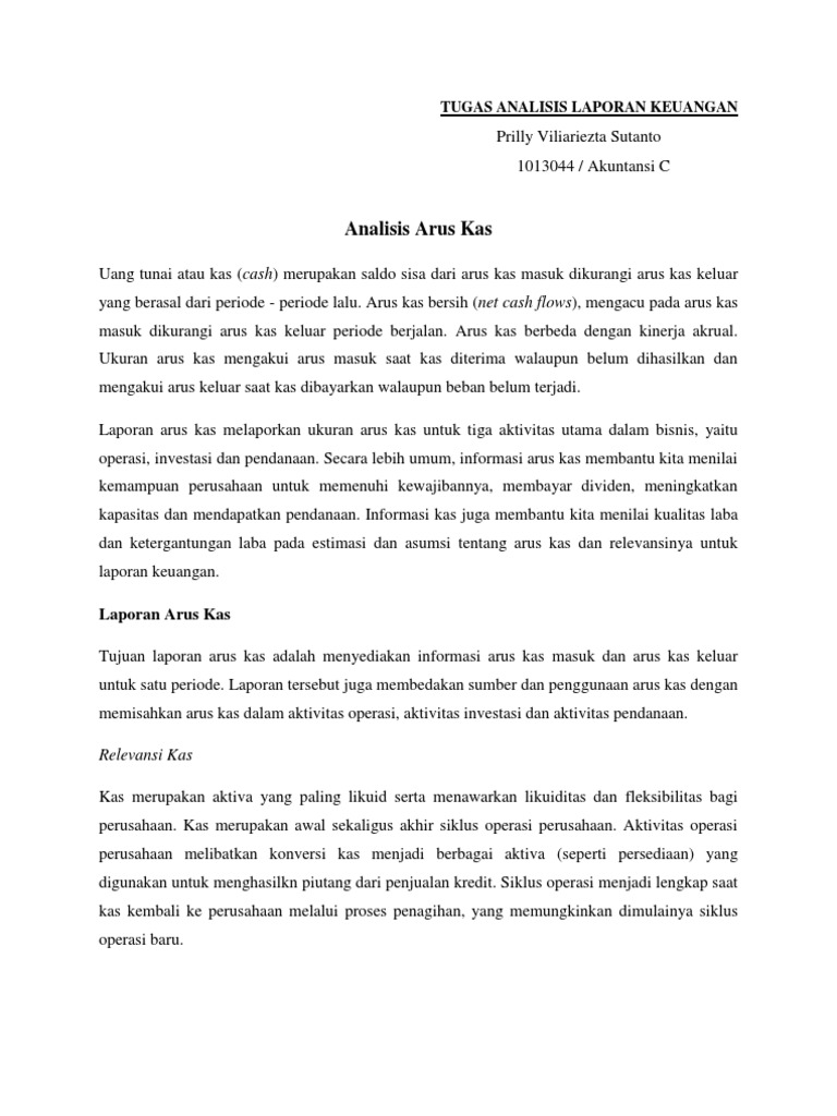 Analisis Arus Kas