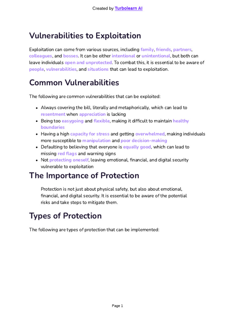 Vulnerabilities To Exploitation | PDF | Self Esteem | Social Psychology