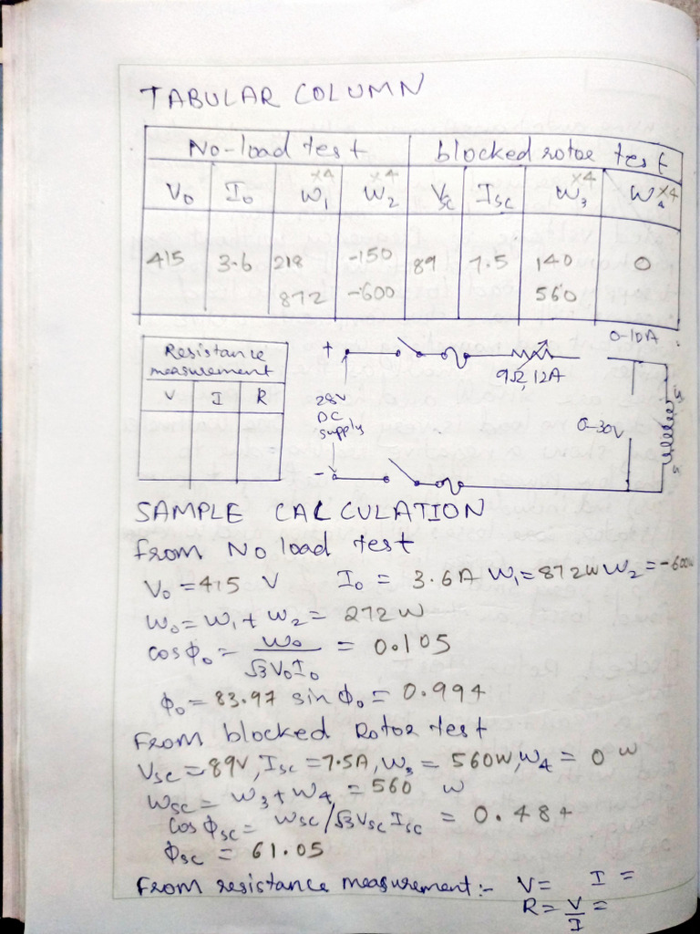 Electrical Load Test Calculations | PDF | Electrical Engineering ...