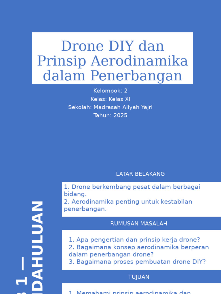 Drone DIY: Aerodinamika dan Desain | PDF