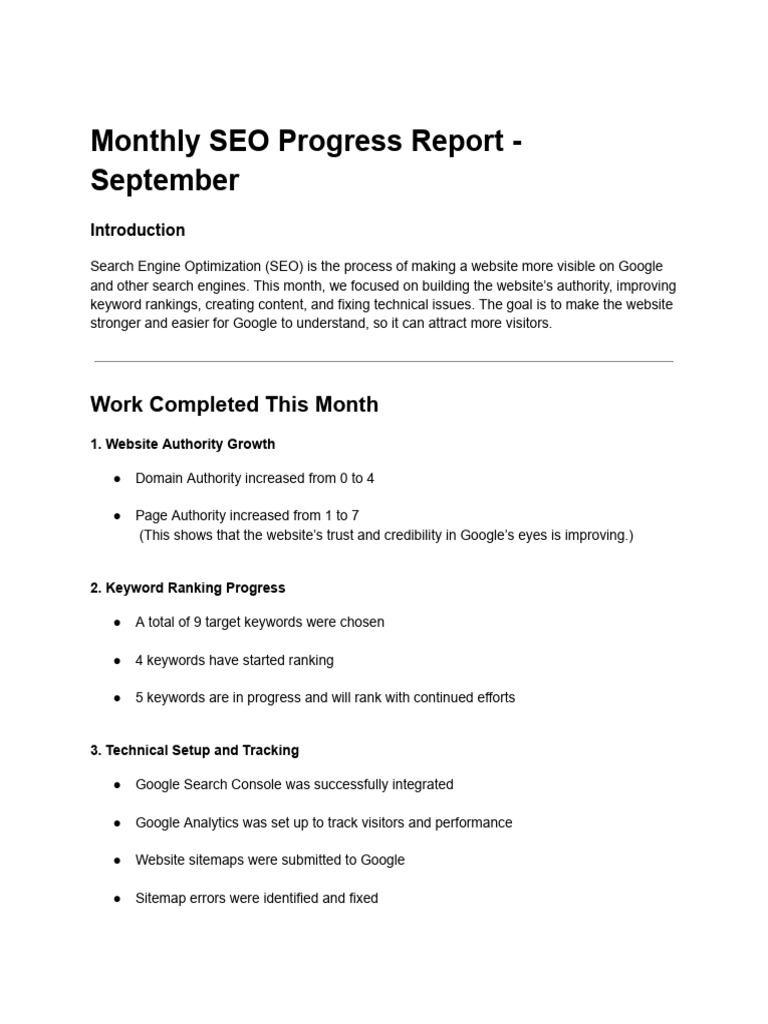 SEO Progress Report: July-Sept 2023 | PDF | Search Engine Optimization ...