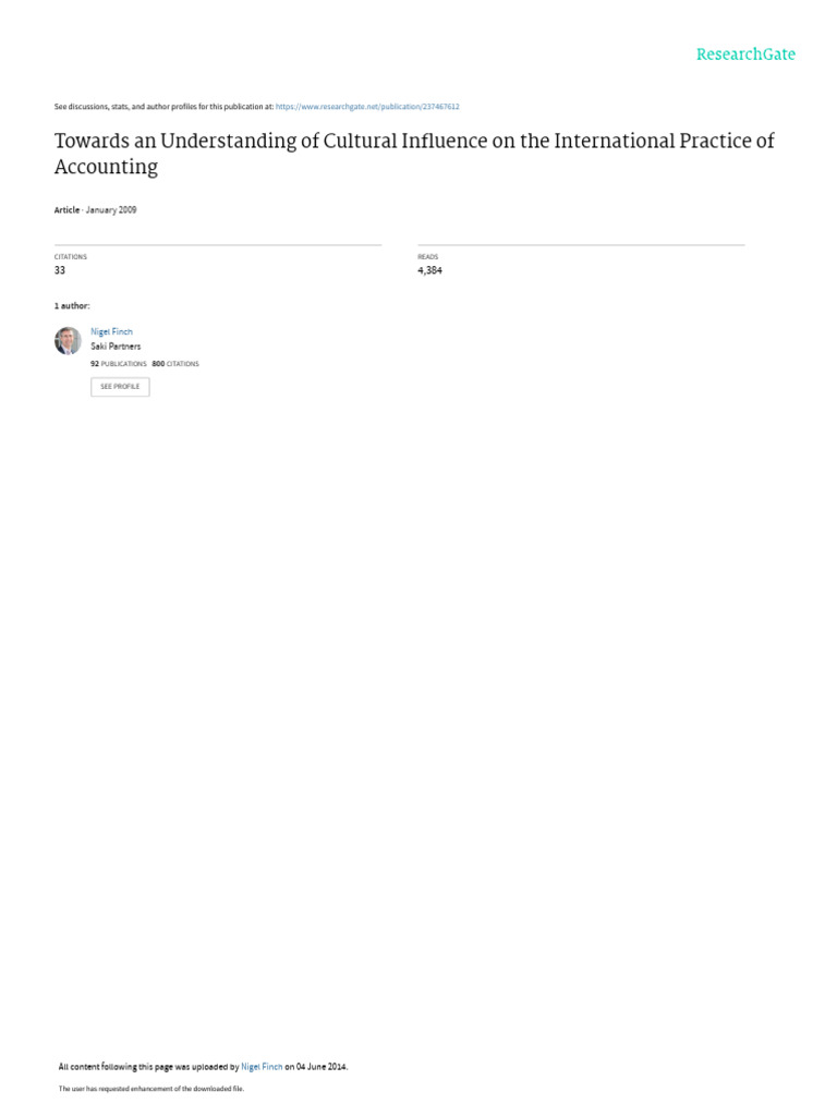 Towards An Understanding of Cultural Influence On | PDF | Hypothesis ...