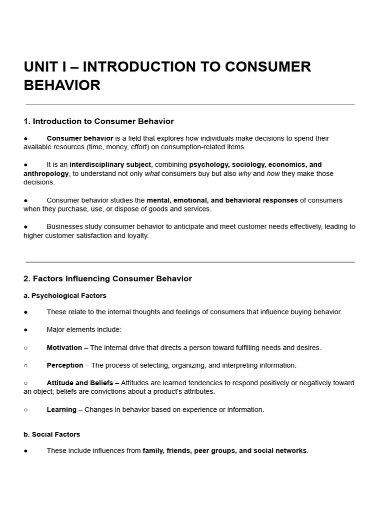 Understanding Consumer Behavior Dynamics | PDF | Consumer Behaviour | Brand