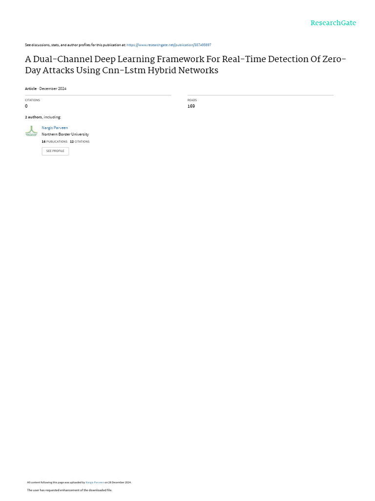 Real-Time Zero-Day Attack Detection Framework | PDF | Support Vector ...