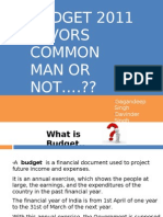 Budget 2011 Favors Common Man or Not