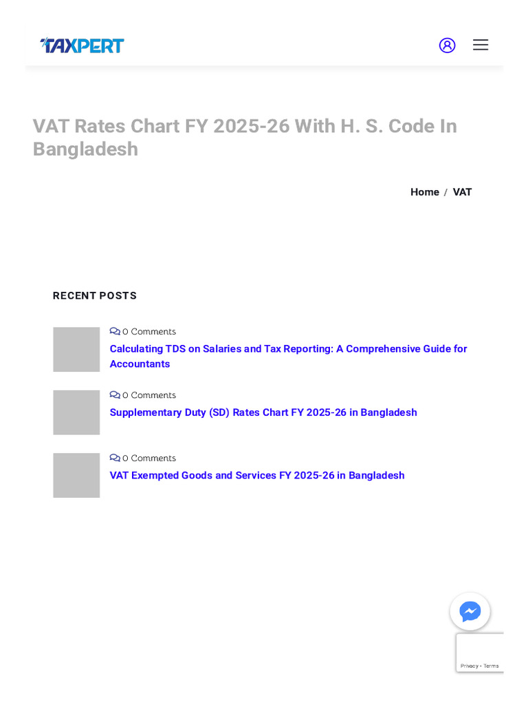 VAT Rates Chart FY 2025-26 Bangladesh | PDF | Value Added Tax | Taxes
