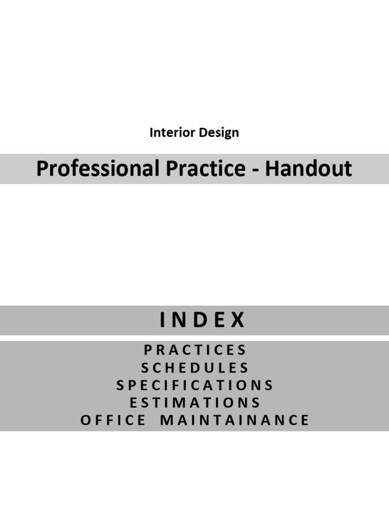 Interior Design Professional Practices Guide | PDF