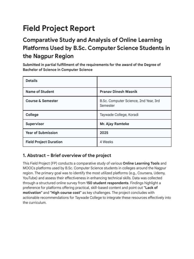 Online Learning Platforms for CS Students | PDF | Educational ...