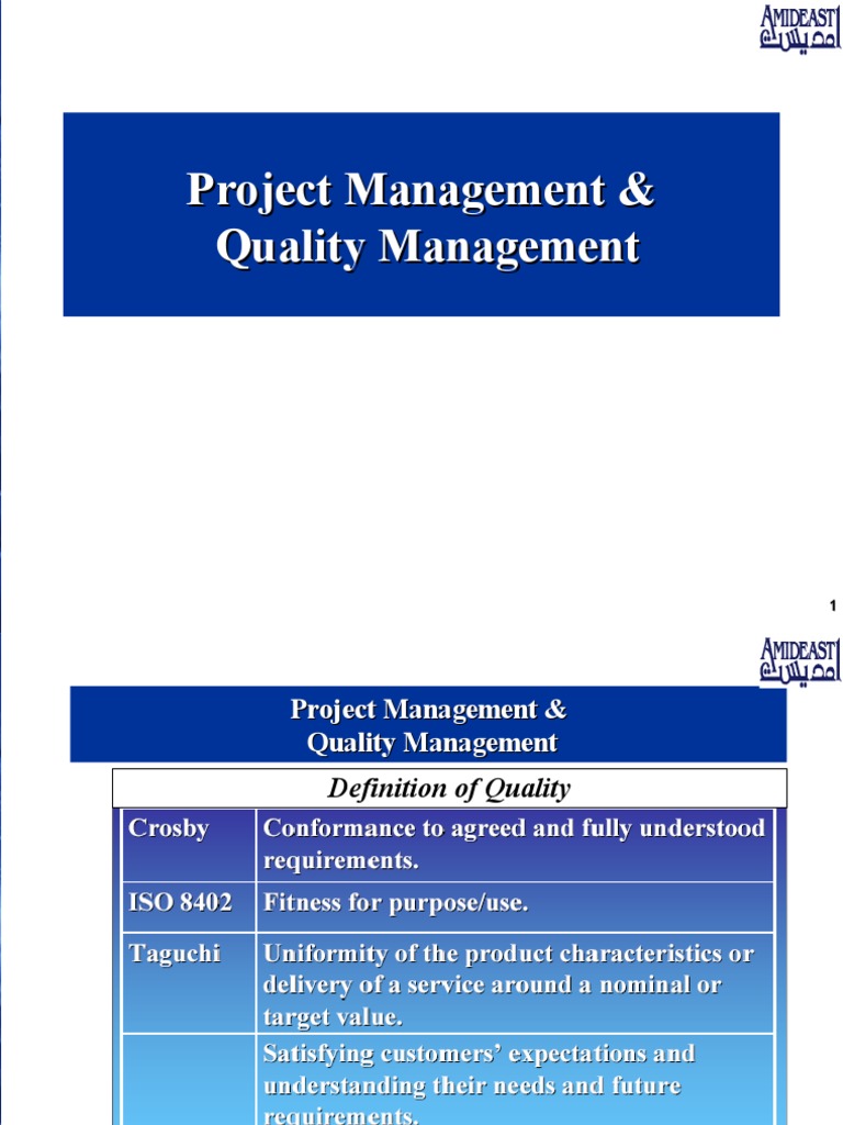 Project Quality Management | PDF | Project Management | Standard Deviation