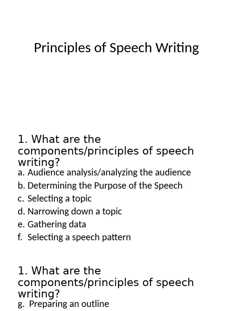 Key Principles of Effective Speech Writing | PDF | Information | Human ...