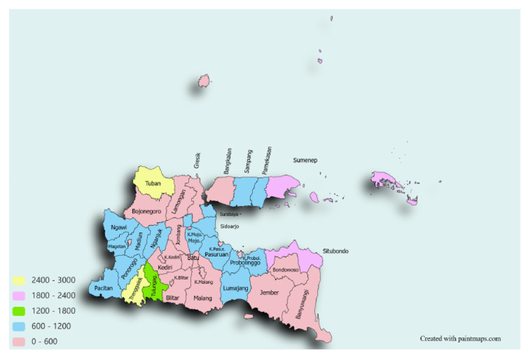 Jawa Timur Map Chart | PDF