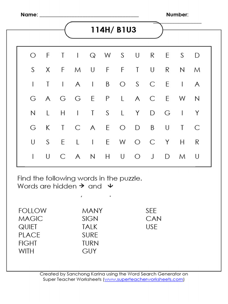 Super Teacher Worksheets 114H B1U3 | PDF | Word Search | Puzzles