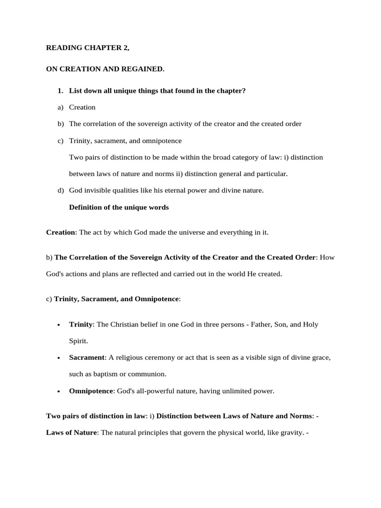 Reading Chapter 2 Foundation | PDF | Divinity | God