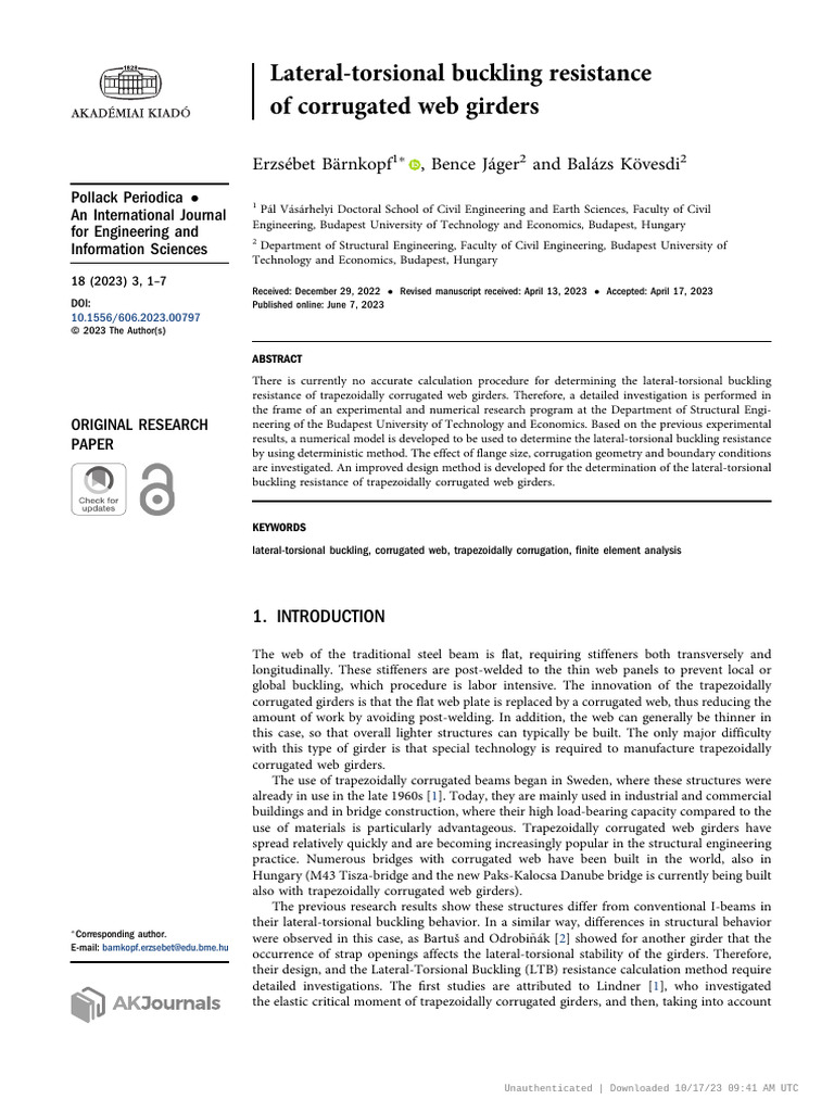 606 Article p1 | PDF | Buckling | Strength Of Materials