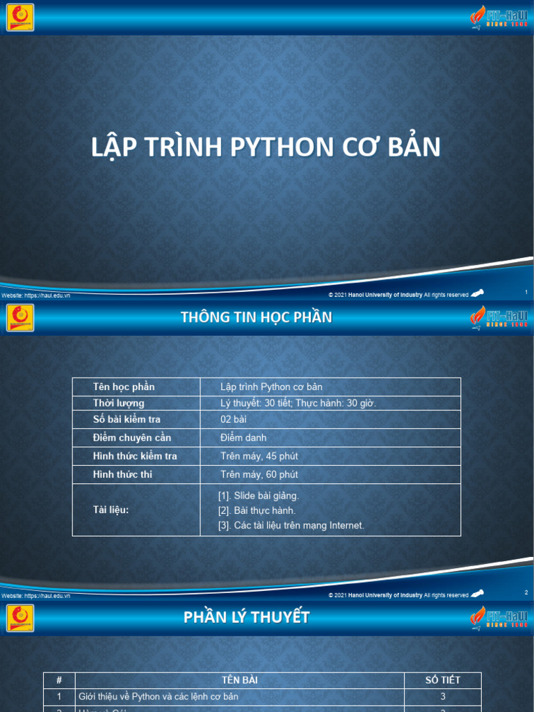 IT6130 - Bai 1 Python Va Cac Lenh Co Ban | PDF