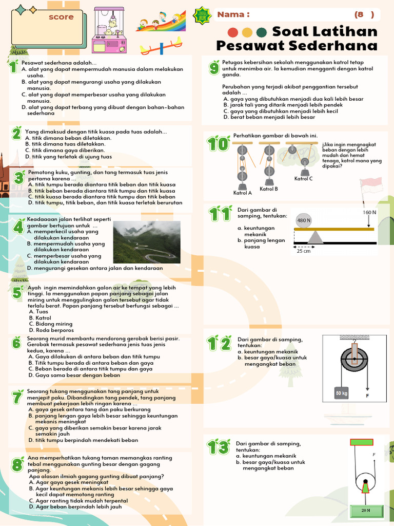 Latihan Soal Pesawat Sederhana | PDF