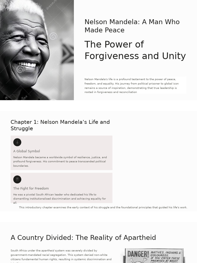 Nelson Mandela: Legacy of Peace and Unity | PDF | Nelson Mandela ...