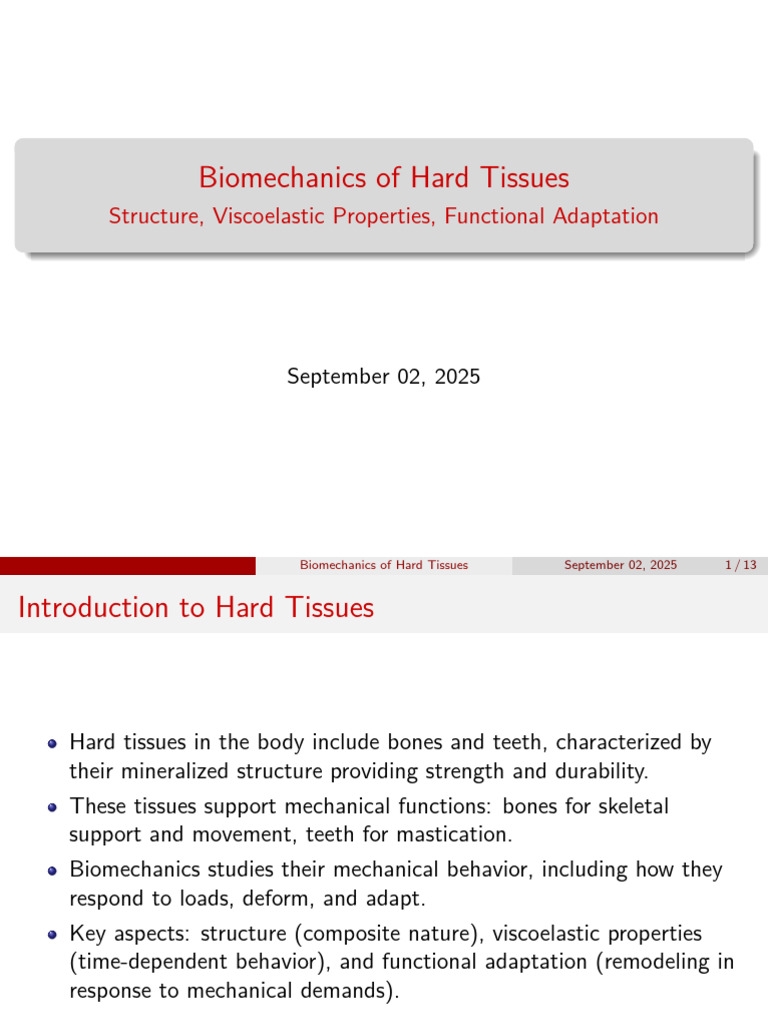 Hard Tissue Biomechanics Explained | PDF | Deformation (Engineering) | Bone