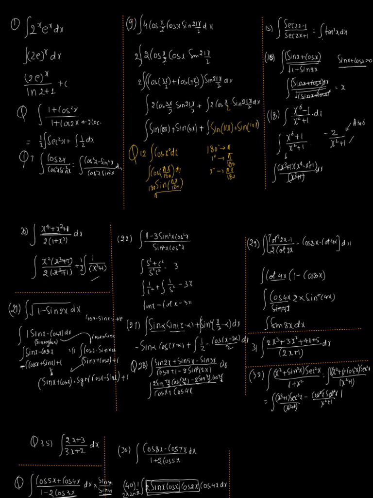 Indefinite Integration - L-03 (Class Notes) - Basics of Integration | PDF