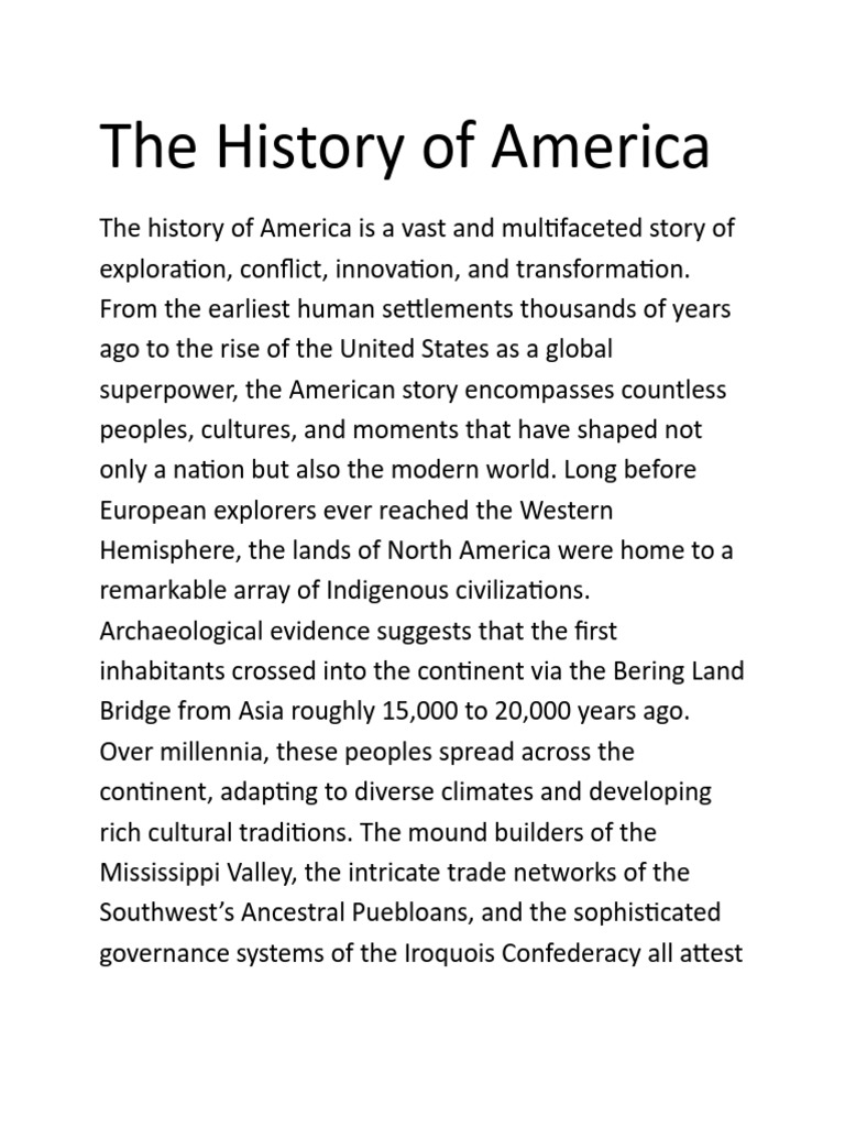 The History of America | PDF | The United States | European ...