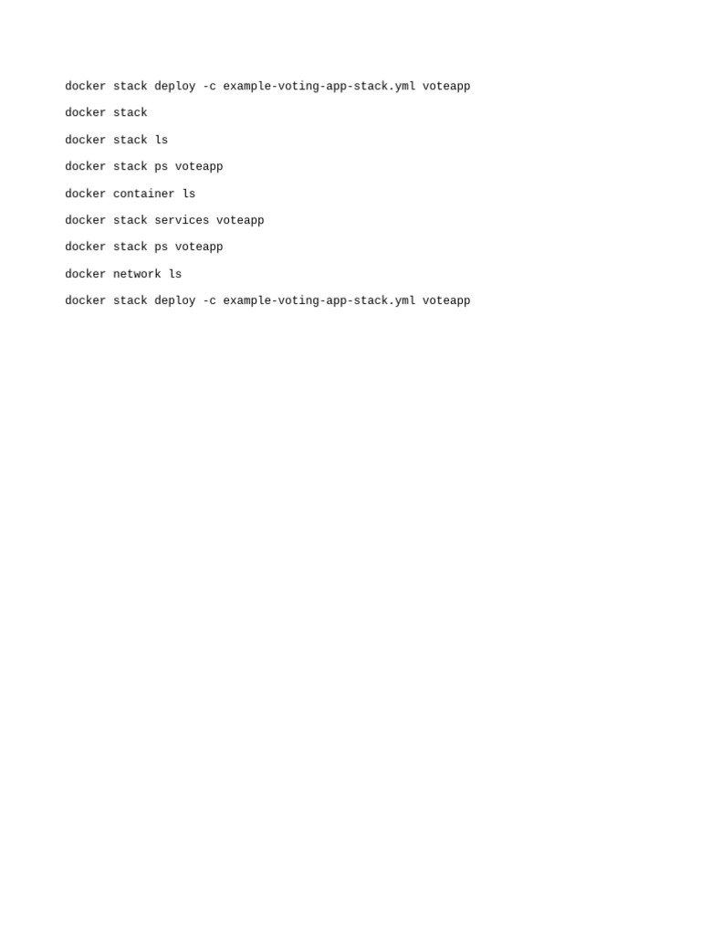 Deploying Docker Stack for Voting App | PDF