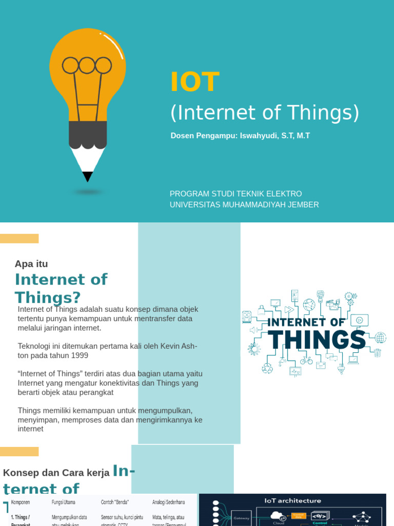 Materi 1 Pengenalan Internet of Things (IoT) | PDF