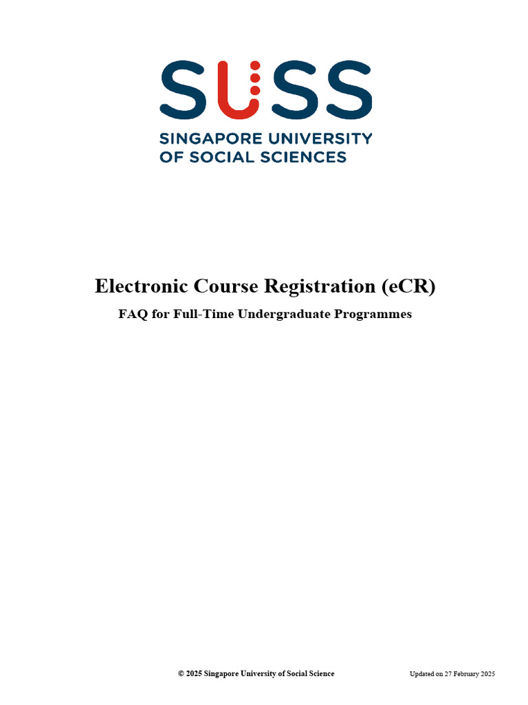 eCR Guide for Undergraduates | PDF