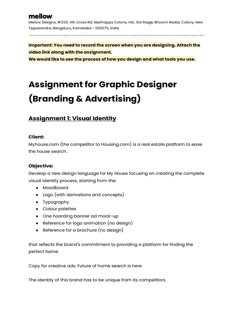 Graphic Design Assignment Brief | PDF | Adobe Photoshop | Communication ...