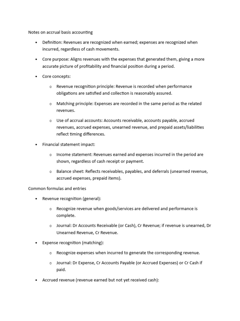 Accrual Basis Accounting Explained | PDF | Deferral | Accrual