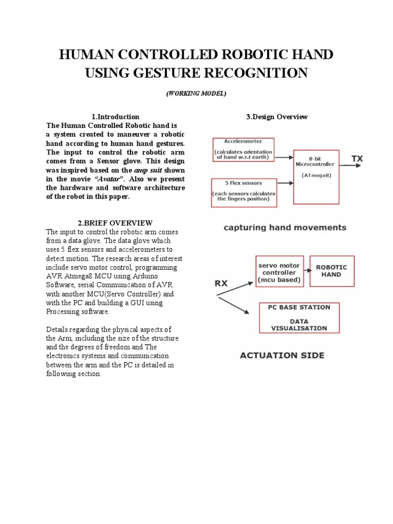 Gesture-Controlled Robotic Hand System | PDF | Robotics | Sensor
