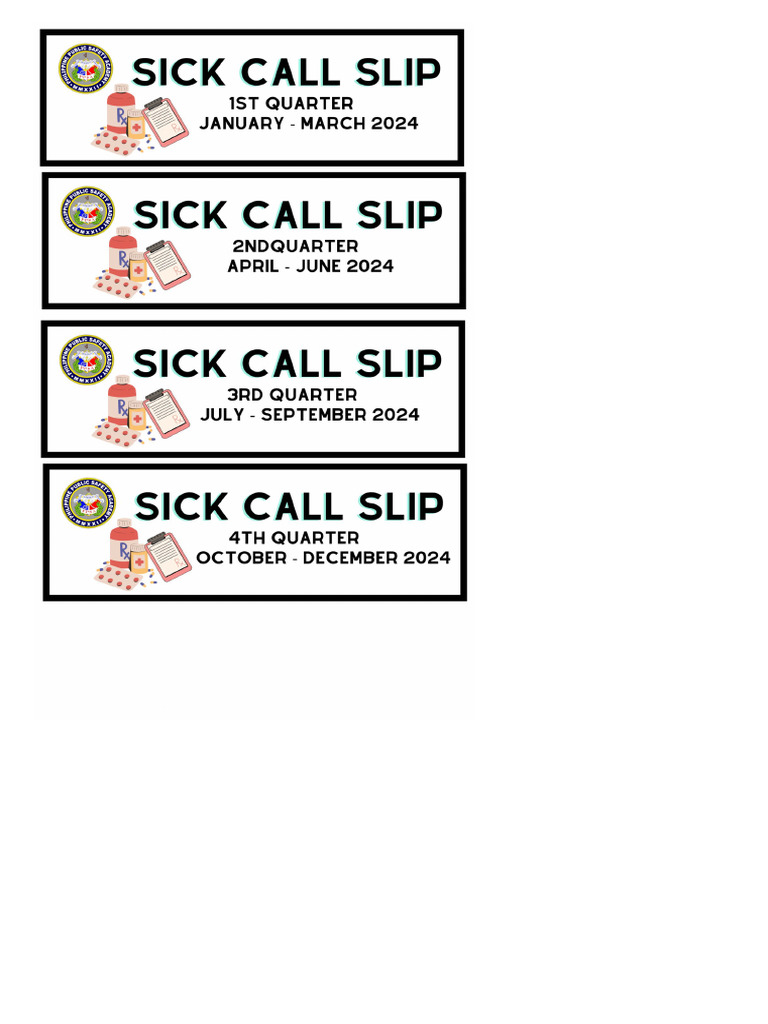 Label - Sick Call | PDF