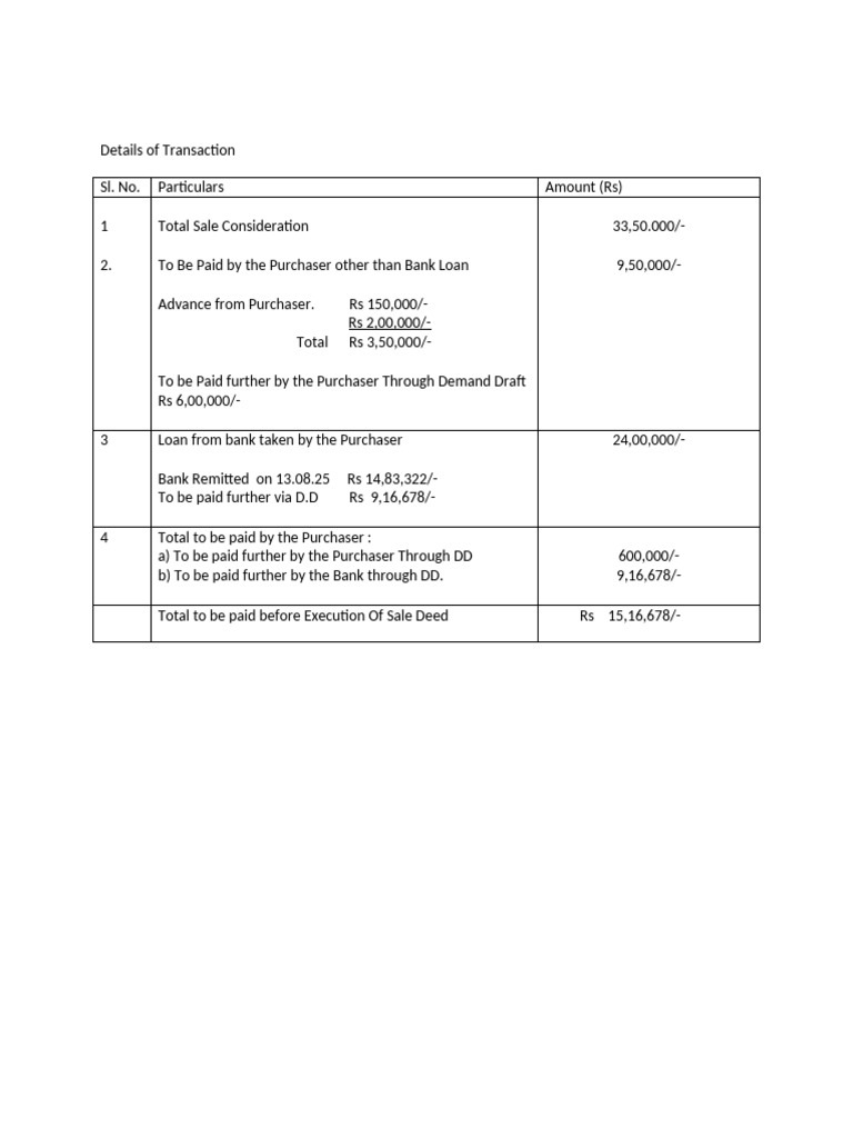 Details of Transaction | PDF