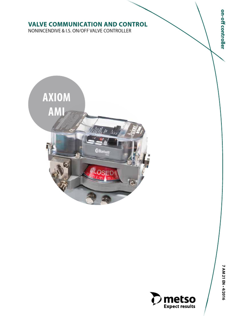 Axiom AMI Nonincendive Valve Controller | PDF | Valve | Switch