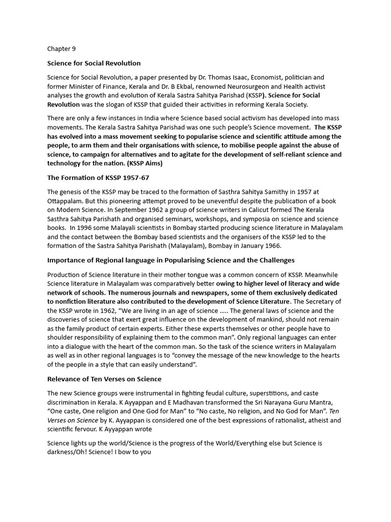 Science for Social Revolution in Kerala | PDF | Astronomy | Science