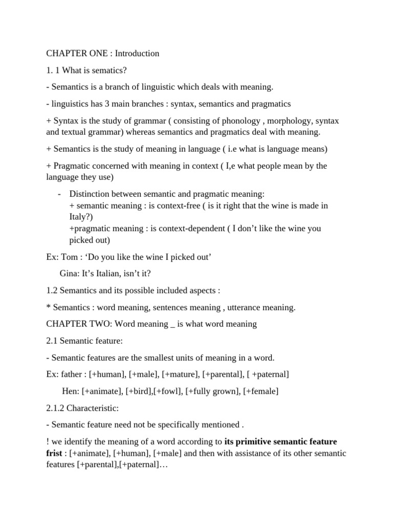 Understanding Semantics and Meaning | PDF