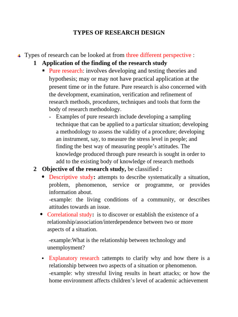 Types of Research Design | PDF | Quantitative Research | Methodology