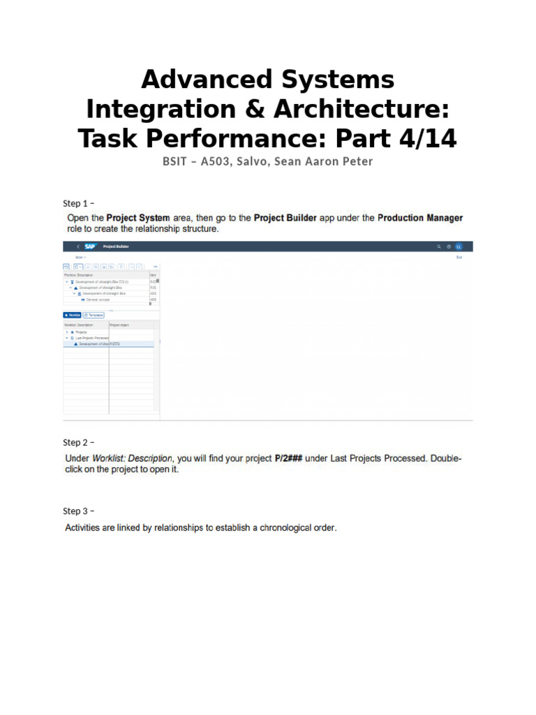 Advanced Systems Integration Tasks | PDF