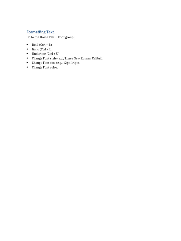 Formatting Text | PDF