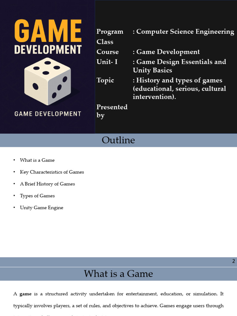 History and types of games | PDF | Simulation | Learning