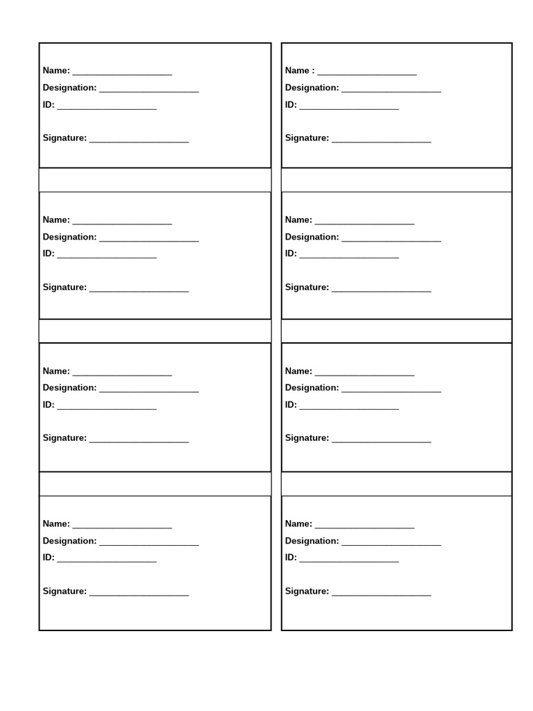 Employee Signature Document Template | PDF
